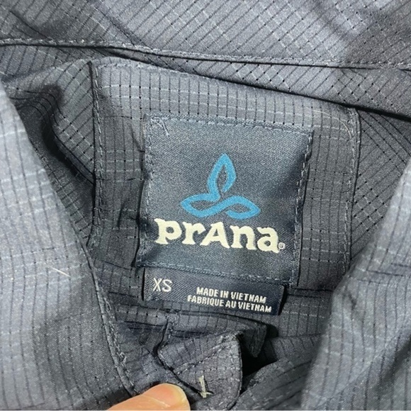 New Prana Mens Nautical Blue Short Sleeve size XS - Picture 7 of 7